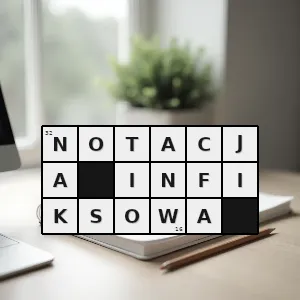 Hasło krzyżówkowe klasyczny sposób zapisywania wyrażeń z binarnymi dwuargumentowymi operacjami arytmetycznymi - notacja infiksowa – rozwiązanie, synonimy, podpowiedzi i definicje krzyżówkowe